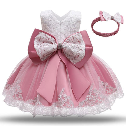 12M Baby Girl 1 Year Birthday Dress Newborn Christening Gown Infant Girls Dress Toddler Baptism Dresses Little Baby Vestidos