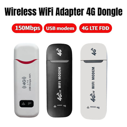 4G LTE Wireless USB Dongle WiFi Router 150Mbps Mobile Broadband Modem Stick Sim Card USB Adapter Pocket Router Network Adapter