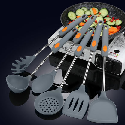 Special silicone kitchen utensils for non stick pans, heat-resistant frying vegetables, frying shovels, soup spoons, leaking