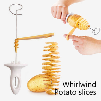 Spiral Potato Cutter Twisted Slice Potato Tower Whirlwind Potato Cut Diy Creative Fruit And Vegetable Spiral Slicer For Kitchen
