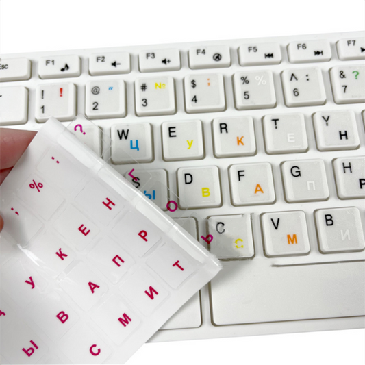 Russian Transparent Keyboard Stickers Language Alphabet Black White Label for Computer PC Dust Protection Laptop Accessories