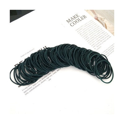 30/50/100pcs Hair Tie Girls with Black Hair Tie High Elastic Rubber Band for Women Men Thin Hair Tie Hair Accessories Hair Ties