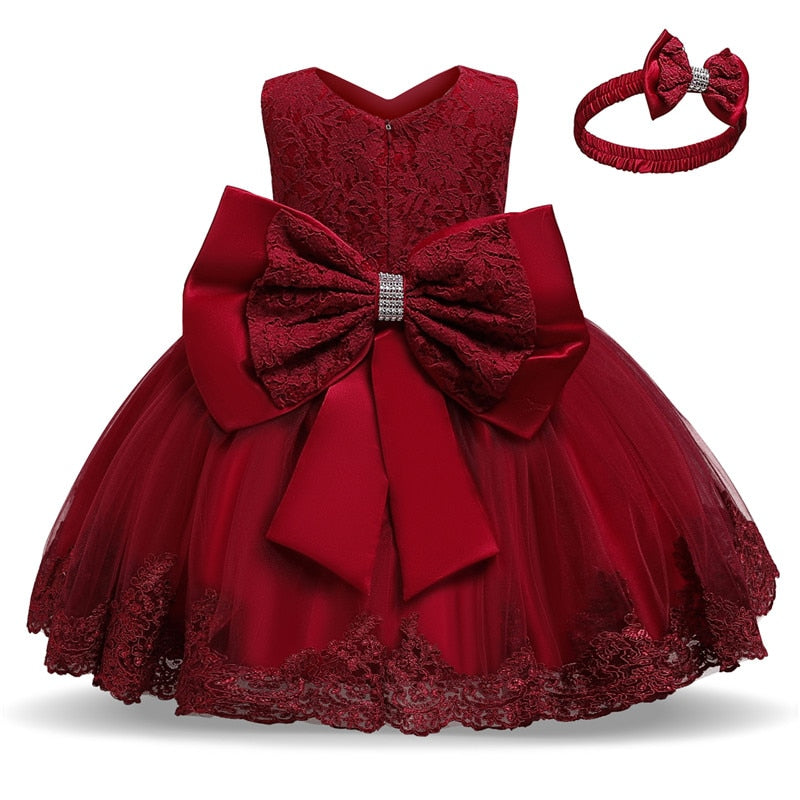 12M Baby Girl 1 Year Birthday Dress Newborn Christening Gown Infant Girls Dress Toddler Baptism Dresses Little Baby Vestidos