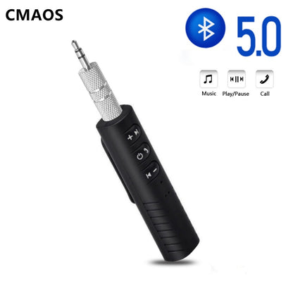 CMAOS Wireless Bluetooth 5.0 Receiver Transmitter Adapter 3.5mm Jack For Car Music Audio Aux A2dp Headphone Reciever Handsfree