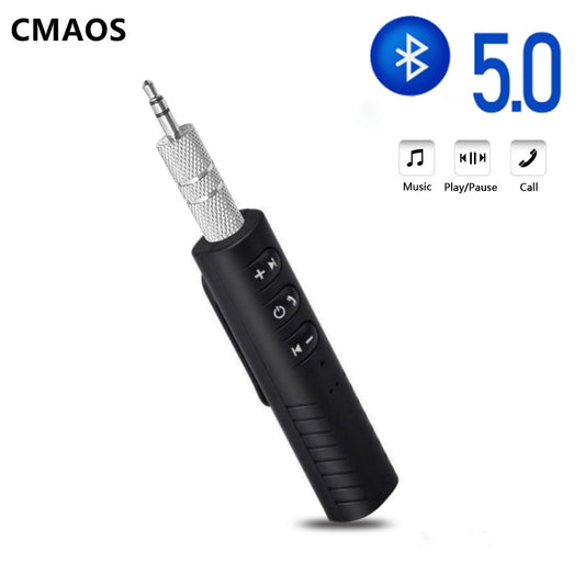 CMAOS Wireless Bluetooth 5.0 Receiver Transmitter Adapter 3.5mm Jack For Car Music Audio Aux A2dp Headphone Reciever Handsfree