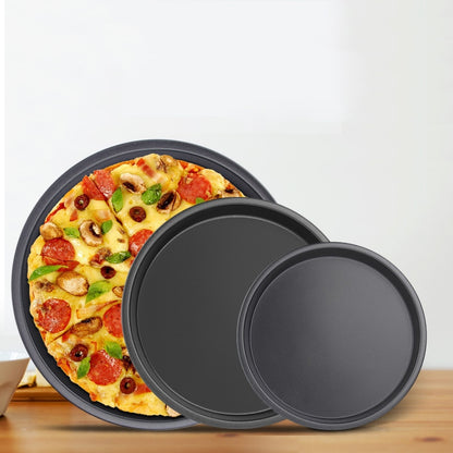 6/7/8/9/10 inch round pizza tray household shallow pizza baking tray mold Western food making tools