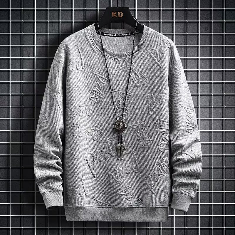 Spring Autumn Men&#39;s Sweatshirt Korean Fashion Streetwear English Long Sleeve Top Men Trend Men Clothing Harajuku Pullover Hoodie