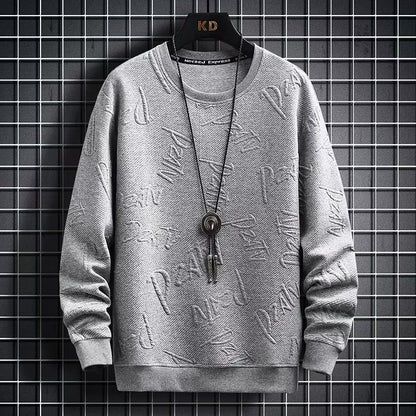 Spring Autumn Men&#39;s Sweatshirt Korean Fashion Streetwear English Long Sleeve Top Men Trend Men Clothing Harajuku Pullover Hoodie