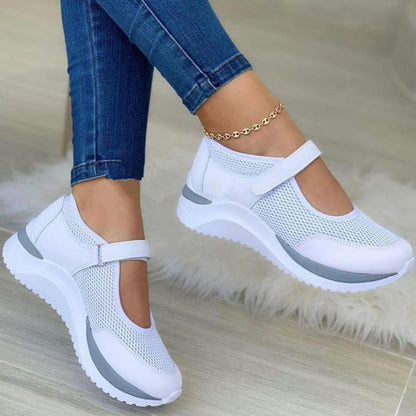White Sneakers Women Shoes Casual Platform Mesh Breathable Vulcanized Shoes Ladies Outdoor Walking Footwear Chaussure Femme