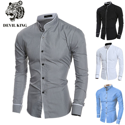 Men&#39;s Luxury Casual Formal Shirt Long Sleeve Slim Fit Business Dress Shirts Tops