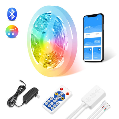 LED Strip Lights RGB-IC Bluetooth Color Changing Rainbow LED Lights APP Control Smart Music Lights for Bedroom, Room,Party