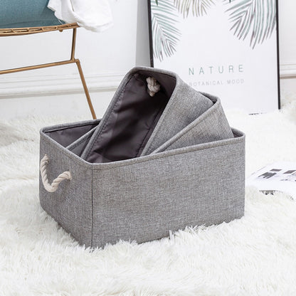 Home Supplies Free Shipping Folding Linen Organizer Box Baby Toys Socks Clothes Book Gadget House Office Laundry  Basket Storage